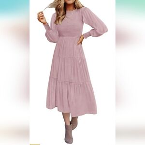 Zesica NWT Pink Modest Midi Dress